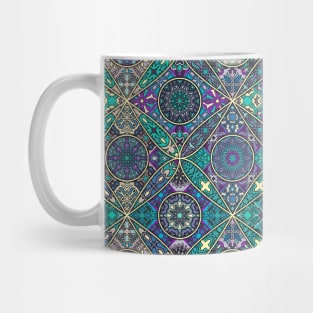 Vintage patchwork with floral mandala elements Mug